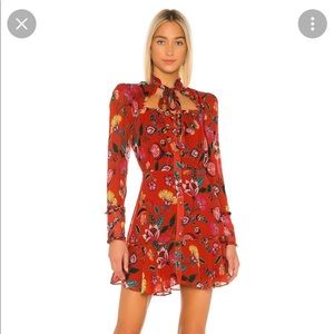 Alexis revolve Morgana Dress in Rust Nouveau